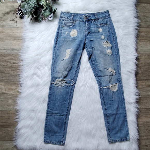 BCBGeneration Womens Lace Inset Boyfriend Jean - Picture 2 of 8